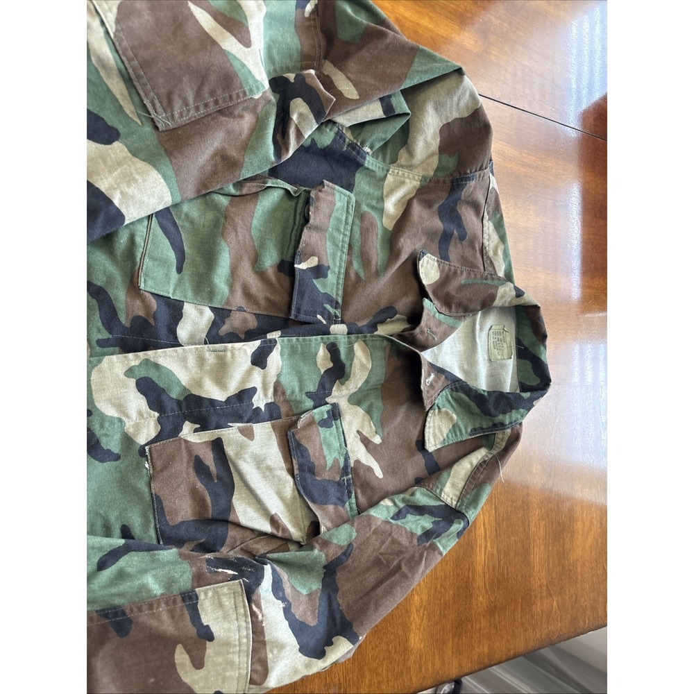 US Army Battle Dress Uniform Jacket Men Small, Long Camo,‎ Y2K Vintage Small